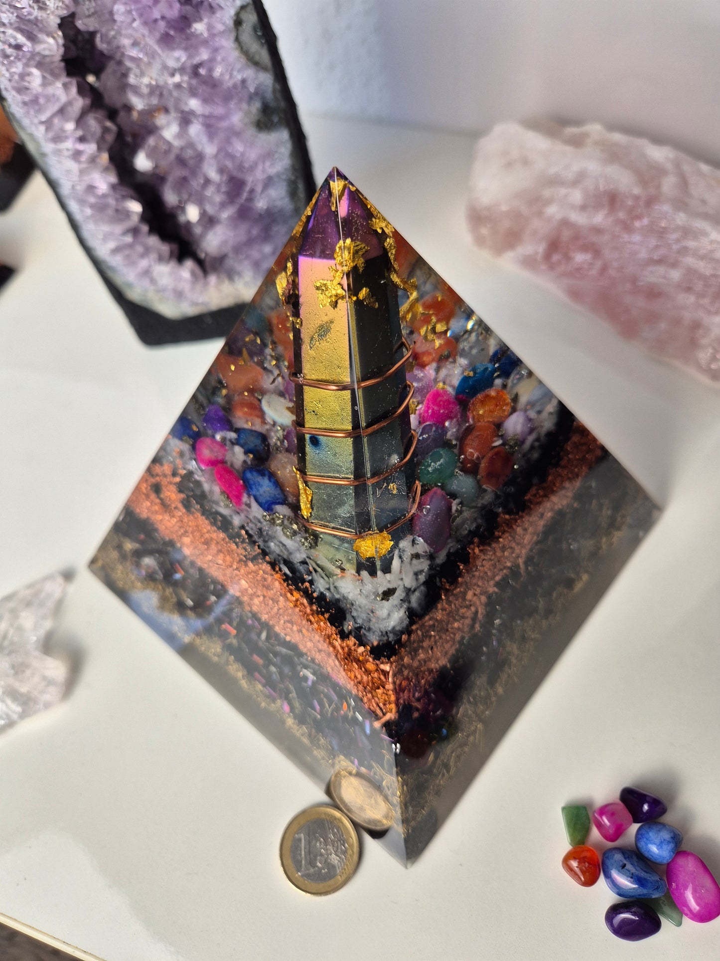 B-Ware- Orgonit Titan-Aura-bunt - ca. 2,4 kg